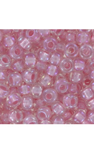 Miyuki rocailles Perlen 6/0 - Pearlized effect crystal pink ab 6-3639